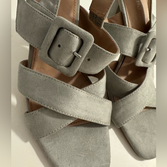 BCBGeneration Blue / Grey Suede Block Heel with Buckle Detail - Picture 2 of 6